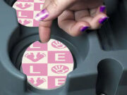 Love Baby Girl Pink copy - Car Coasters