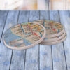 Lower Manhattan Subway Map - Drink Coaster Gift Set