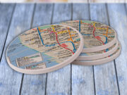 Lower Manhattan Subway Map - Drink Coaster Gift Set