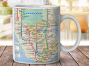 Manhattan New York Map - Coffee Mug