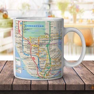 Manhattan New York Map - Coffee Mug