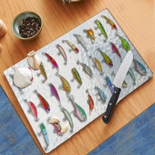 Many Fishing Lures_3 - Cutting Board