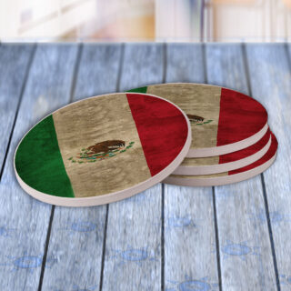 Mexico Flag - Drink Coaster Gift Set