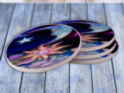 Moon Sun Stars Clouds - Drink Coaster Gift Set