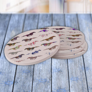 Mustang Horse Pattern - Drink Coaster Gift Set