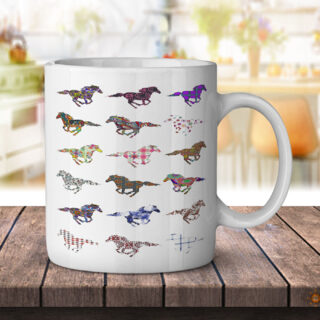 Mustang Horse Pattern - Coffee Mug