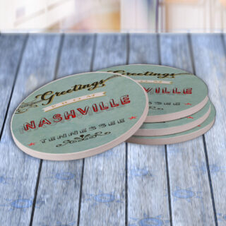 Nashville Music Greetings - Drink Coaster Gift Set