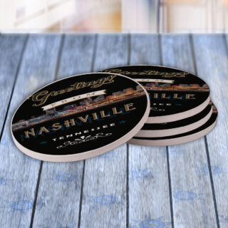 Nashville Tennessee Greetings - Drink Coaster Gift Set