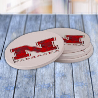 Nebraska Camoflauge - Drink Coaster Gift Set