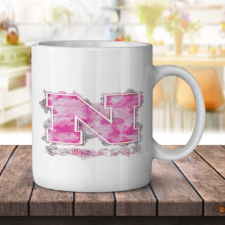 Nebraska Pink Camoflauge - Coffee Mug