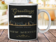 New Mexico Desert Night Greetings - Coffee Mug