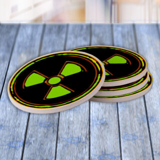 Nuclear Warning - Drink Coaster Gift Set