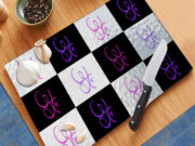 Om Pink Butterfly Modern Art - Cutting Board