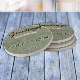 Oregon Green Greetings - Drink Coaster Gift Set