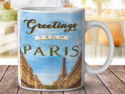 Paris France Greetings - Coffee Mug