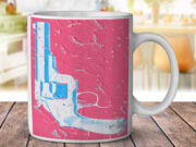 Pink Girls Gun Art - Coffee Mug