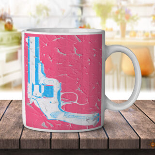 Pink Girls Gun Art - Coffee Mug