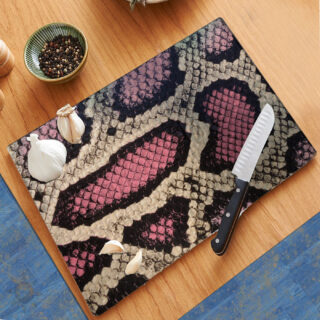 Pink Snake Skin Pattern - Cutting Board