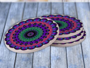 Pink Stitch Wheel - Drink Coaster Gift Set