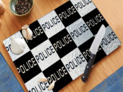 Police Modern Pattern Art - Cutting Board