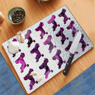 Poodle Dog Painting - Cutting Board