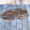 Poodle Dog Pattern - Drink Coaster Gift Set
