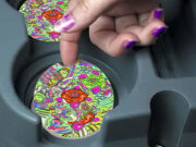 Psychedelic Fish - Car Coasters