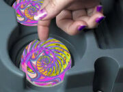 Psychedelic Pink - Car Coasters