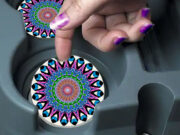 Psychedelic Toon Eyes - Car Coasters