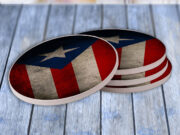 Puerto Rico Flag_2 - Drink Coaster Gift Set