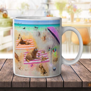 Puppy Dog Beach Party - Coffee Mug