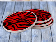 Red Zebra - Drink Coaster Gift Set