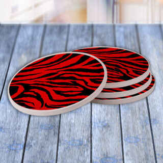 Red Zebra - Drink Coaster Gift Set