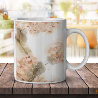 Sakura Japanese Cherry Blossom Watercolor - Coffee Mug