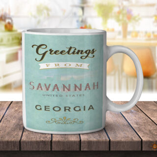 Savannah Georgia Greetings - Coffee Mug