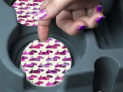 Scottish Terrier Pink - Car Coasters