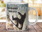 Snowboard Sasquatch Bigfoot - Coffee Mug