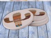 Southwest Cactus Pattern - Drink Coaster Gift Set