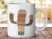 Southwest Cactus Pattern - Coffee Mug