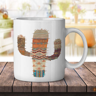 Southwest Cactus Pattern - Coffee Mug