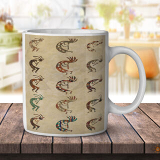 Southwest Kokopelli Patchwork - Coffee Mug