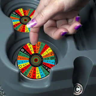 Spin The DJ Scratch Wheel - Car Coasters