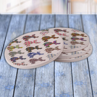 Standard Poodle Pattern - Drink Coaster Gift Set