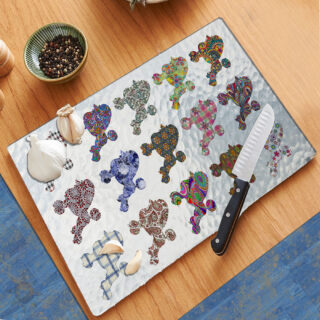 Standard Poodle Pattern - Cutting Board
