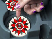 Star Red Star  - Car Coasters