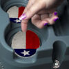 Texas Flag Concrete Wall - Car Coasters