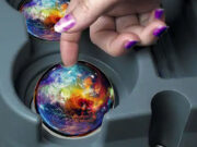 Tie Dye Marble Earth - Car Coasters