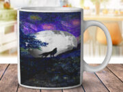 Van Gogh Starry Night Wolf - Coffee Mug