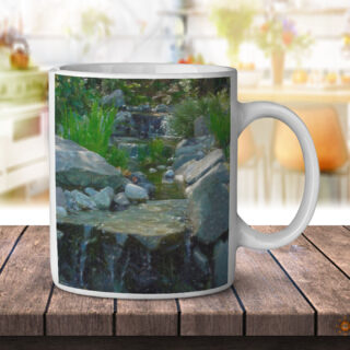 Waterfall On The Rocks - Coffee Mug