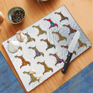 Weimaraner Gold Dog - Cutting Board